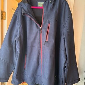 G.H. Bass & Co. Explorer Jacket – Navy Blue with Red Trim, 4XL